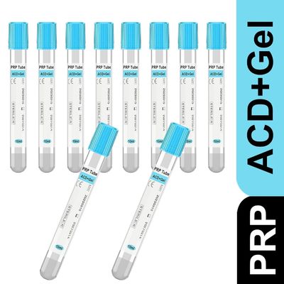 Хорошая цена. Пробирки PRP 10 мл для системы PRP, стеклянная трубка с ACD и гелем, индивидуальная упаковка, коробка 10 штук онлайн