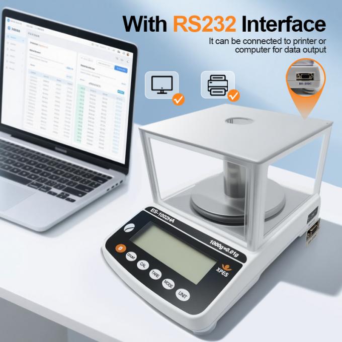 Весы точности для лаборатории 0.001 г, лабораторные приборы, аналитические весы с защитным кожухом 1